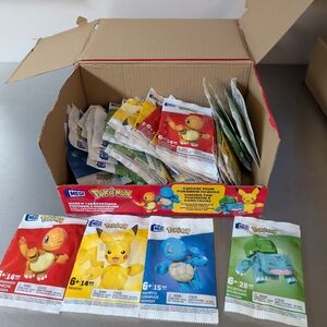 50 Mega Pokémon Mini Builds Lot Squirtle Charmander Pikachu Bulba Party Favours